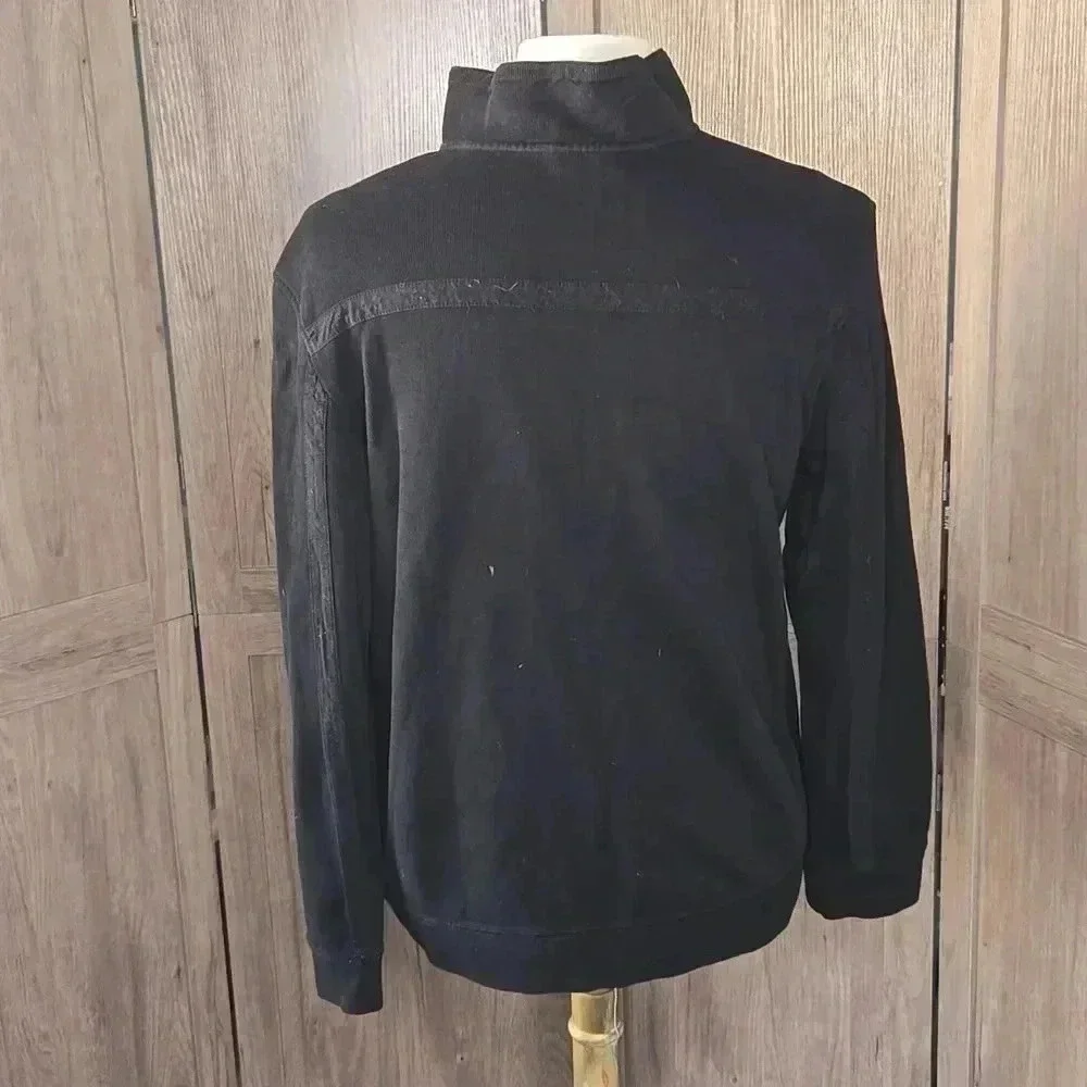 Calvin Klein Men's Black Quarter-Zip Sweater pullover